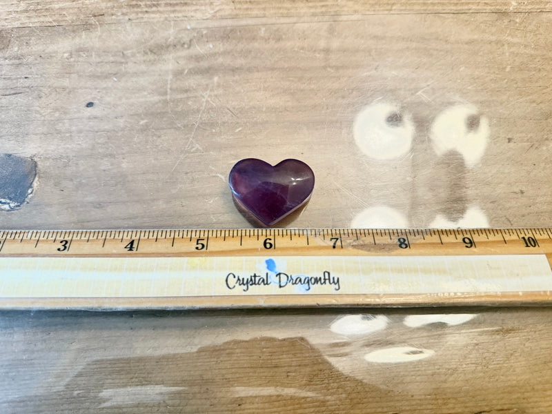 Purple Fluorite Heart Carving FB2836 🔮