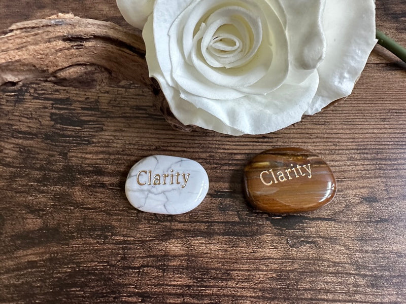 CLARITY Wordstone Totem / Spirit Stone Engraved on Assorted Gemstones