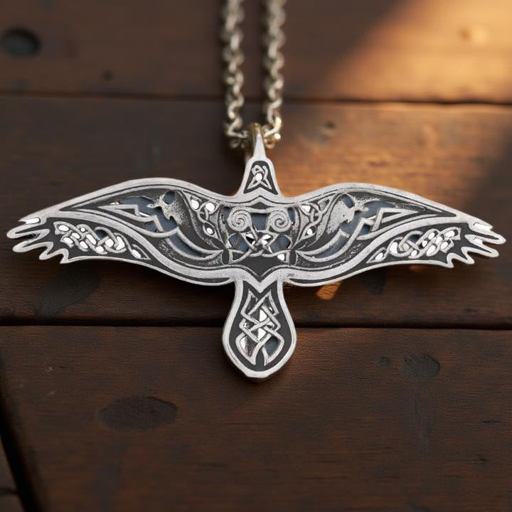 Sterling Silver Flying Raven FB1247 🐦‍⬛
