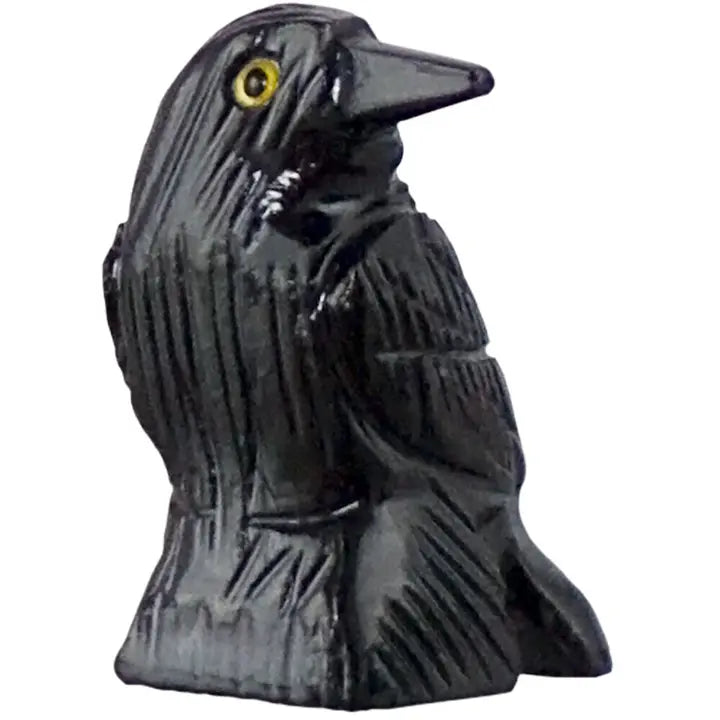Black Onyx Carved Ravens from Peru FB1998 🐦‍⬛