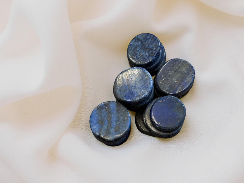 Tumbled Lapis Lazuli, Oval Disc shapes - Stone of Awareness, Depression, Grief, Inner Power & Third Eye FB1923 💙