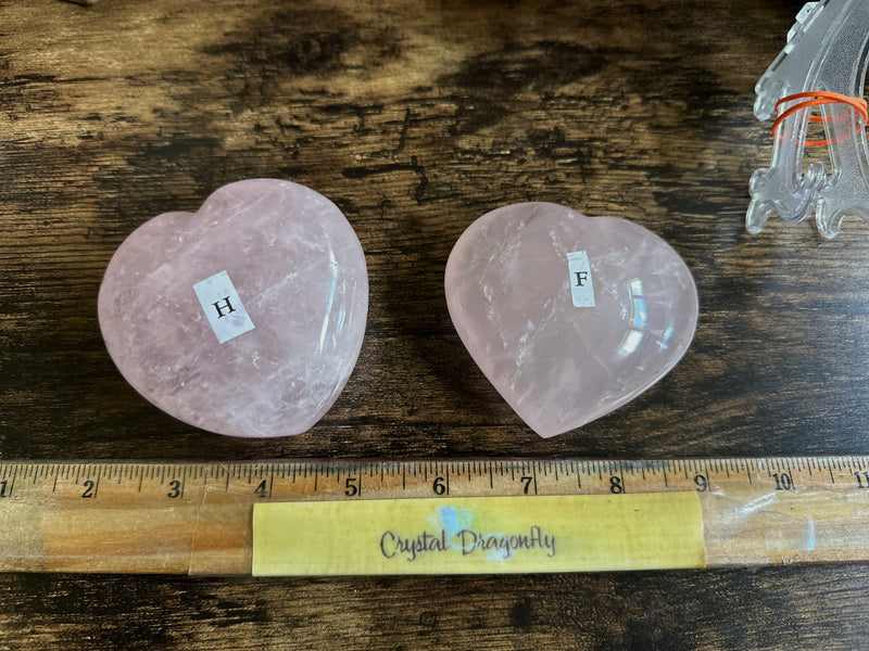 Rose Quartz Hearts, Large for calm, nurturing and love FB1461