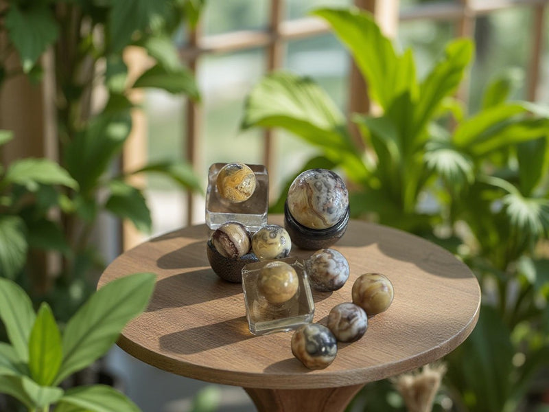 Crazy Lace Agate Small Sphere from Madagascar, joy, happiness and optimism FB3030 🧡