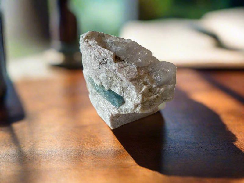 Aquamarine with Feldspar Rough from Brazil FB2847 🌸