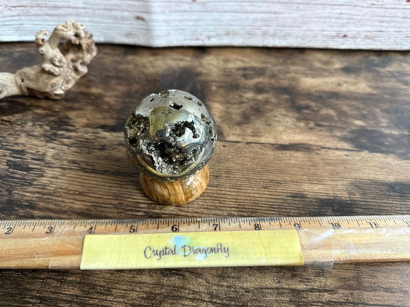 Pyrite Cluster Sphere Prosperity, Luck, Protection FB2435