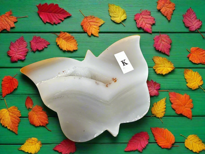 Gray Agate Butterfly Carving, Totem / Spirit Animal FB1336