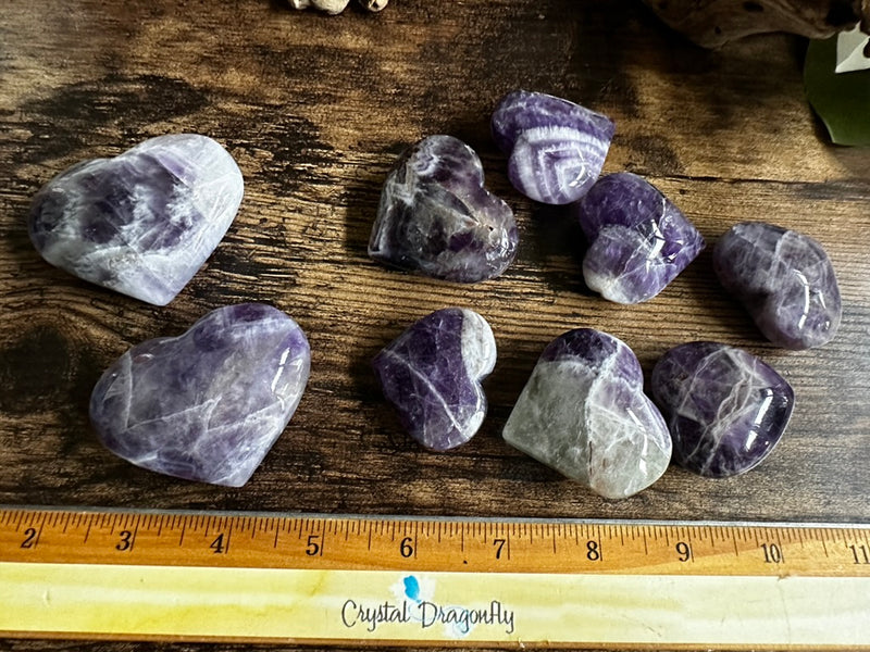 Amethyst Chevron Heart - Stone of Sobriety - Powerful Healing - Stress Relief FB3313