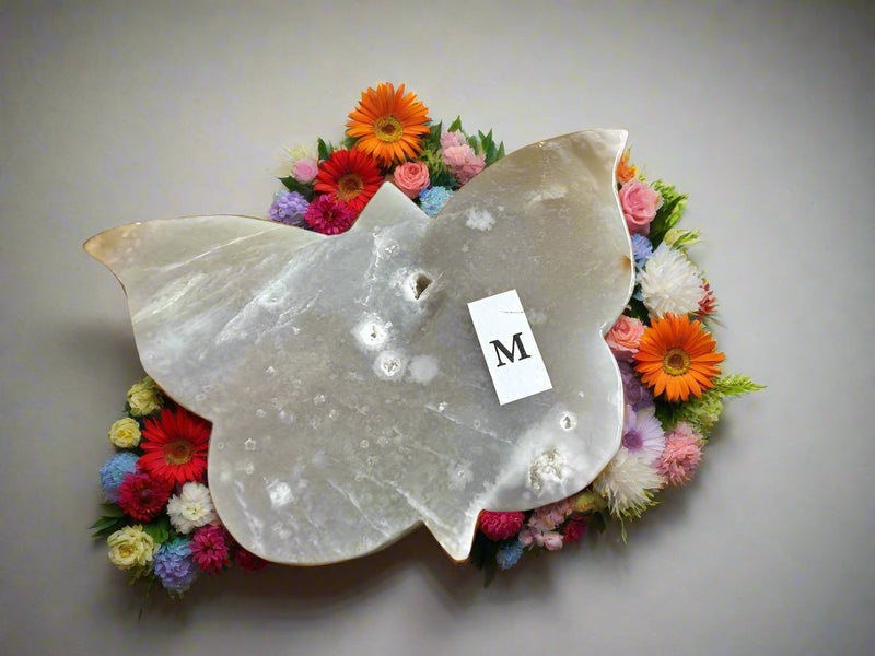 Gray Agate Butterfly Carving, Totem / Spirit Animal FB1336