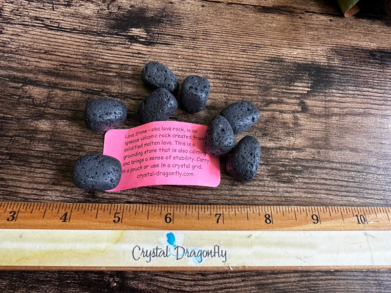 Tumbled Lava Stone for grounding, stability, calm