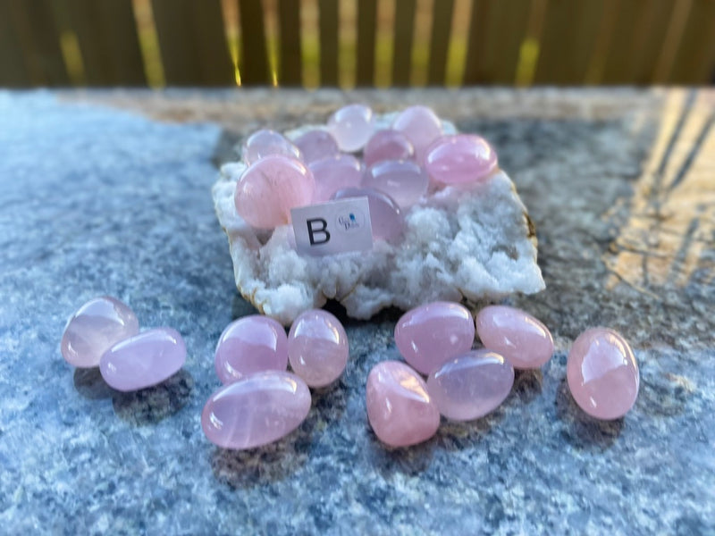 Tumbled Rose Quartz - Polished Oval Shape - Comforting, Calming, Forgiveness, & Stress Reducer FB3386