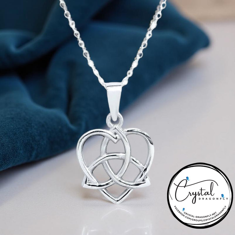 Celtic Triquetra Heart Sterling Silver Pendant, Gift Boxed  FB1012 💠