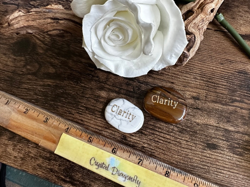 CLARITY Wordstone Totem / Spirit Stone Engraved on Assorted Gemstones