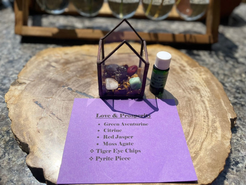 Crystal Energy Terrariums, Complete Collections with Intention FB1201