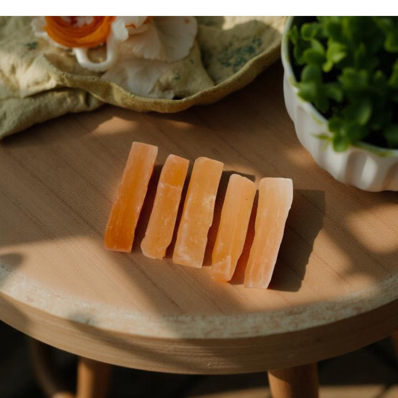 Selenite Rough Rectangular Pieces, Set of 5 FB2587 🧡