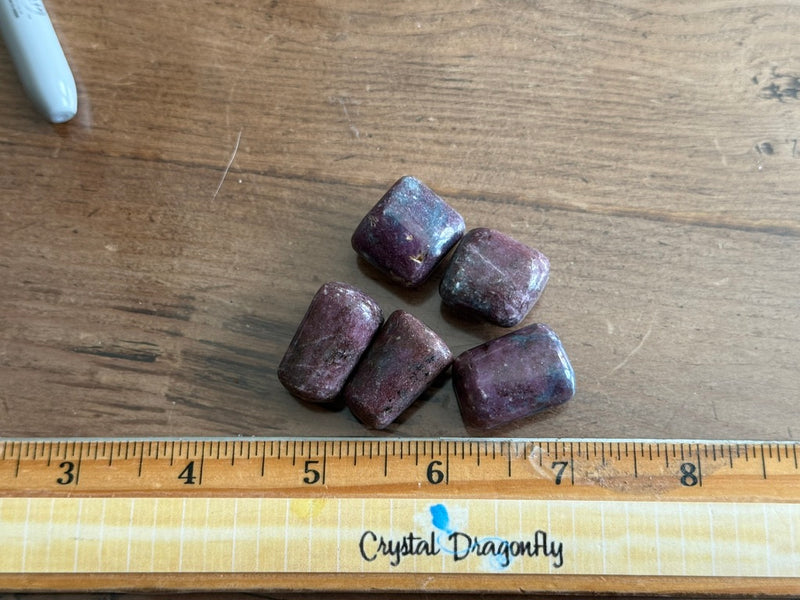 Tumbled Ruby in Kyanite for manifestation, leadership and bliss 🌸