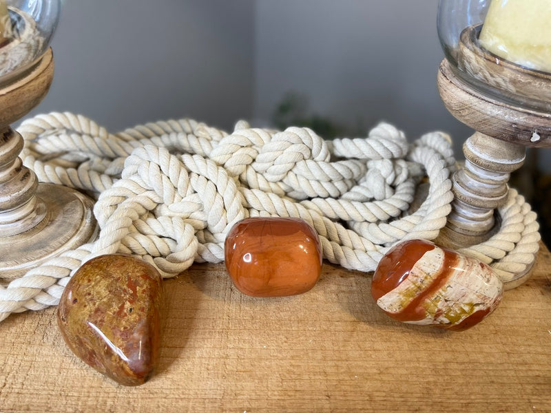 Red Jasper Large Glossy Palm Stones FB1683