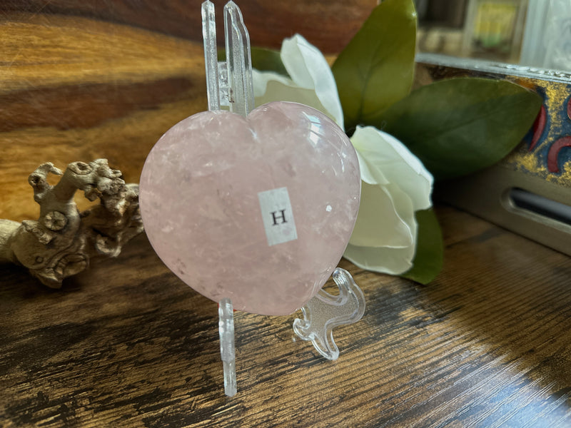 Rose Quartz Hearts, Large for calm, nurturing and love FB1461