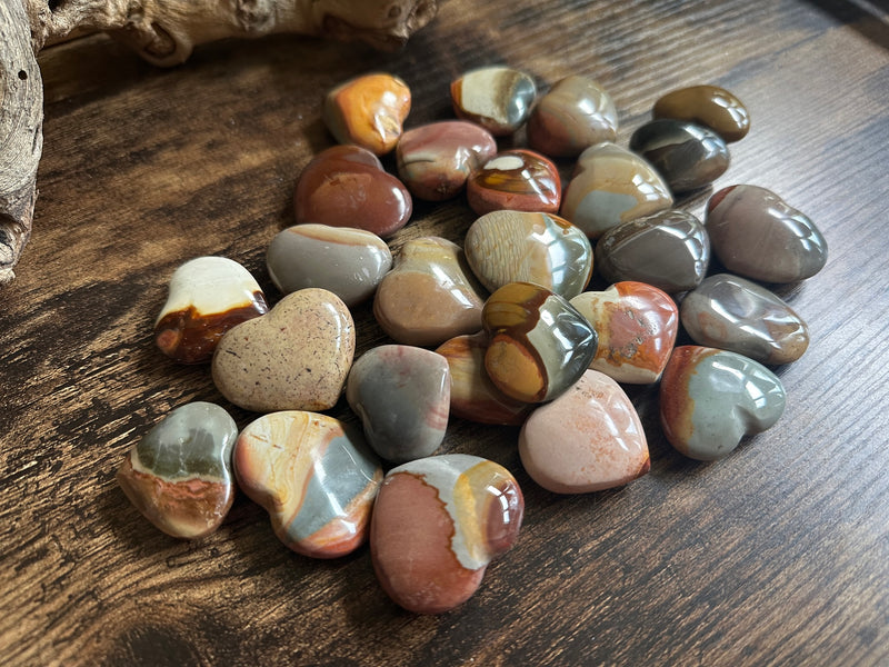 Desert Jasper Heart (Polychrome Hearts) from Madagascar FB1845