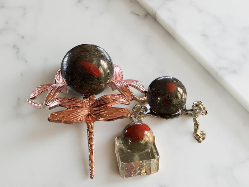 African Bloodstone Sphere FB2781 💚🔮💚