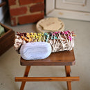 Blue Lace Agate Small Palm Stone from South Africa, Bonus White Sage Smudge Stick FB1674 💙