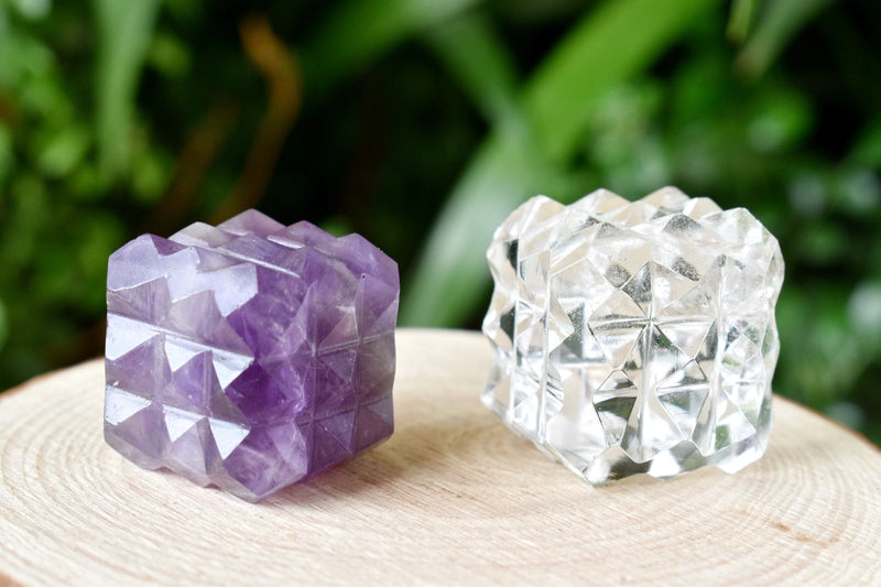 54 Pyramid Gemstone Cubes - Sacred Geometry FB2552 🕊️