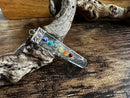 Clear Quartz & Tibetan Silver Pendant with Chakra Gems   FB2439