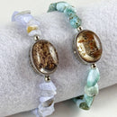 Garden Quartz Bracelets with Larimar or Blue Lace Agate FB3205 🧚
