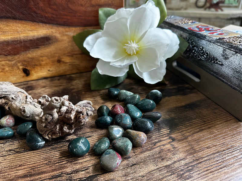 Tumbled Bloodstone - Safe Travel, Abundance, Prosperity