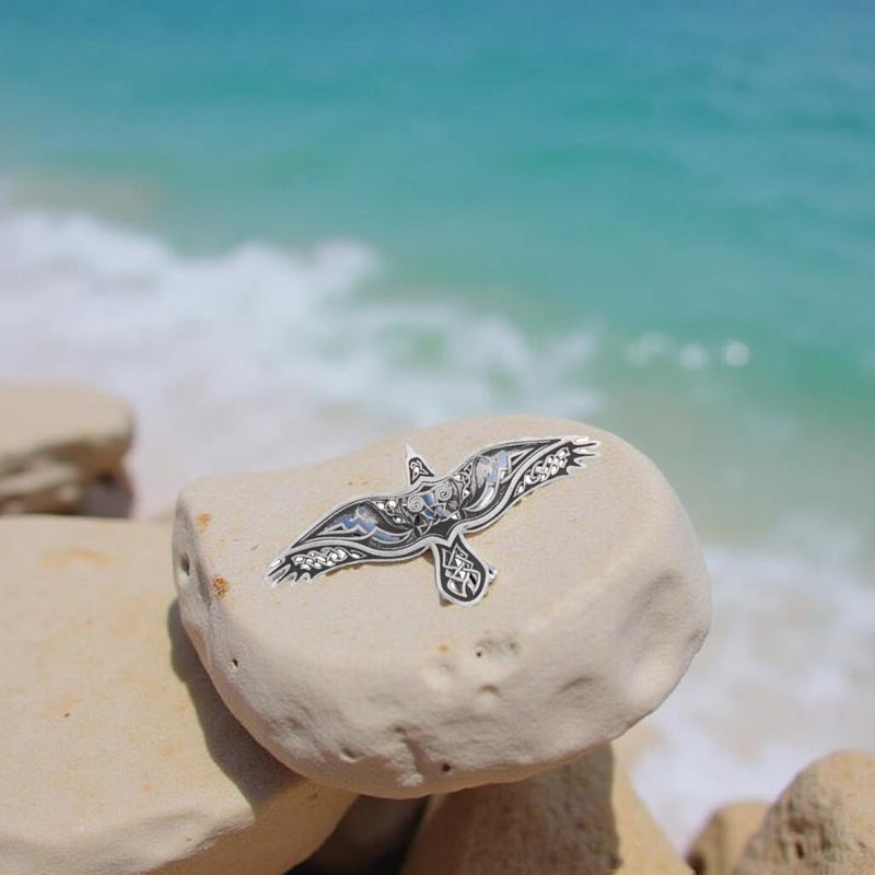 Sterling Silver Flying Raven FB1247 🐦‍⬛