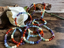 Chakra Beaded Gemstone Stretchy Bracelet FB2002 💜💛💚🧡♥️