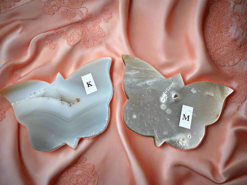 Gray Agate Butterfly Carving, Totem / Spirit Animal FB1336