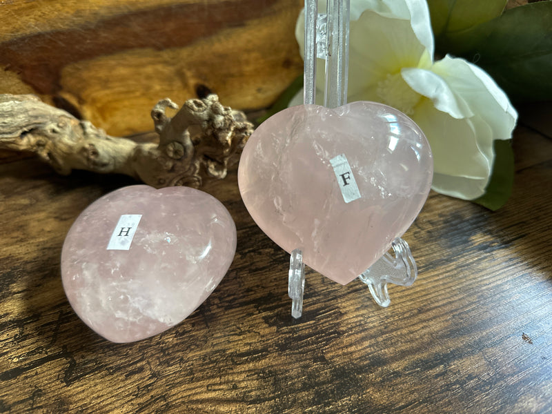 Rose Quartz Hearts, Large for calm, nurturing and love FB1461