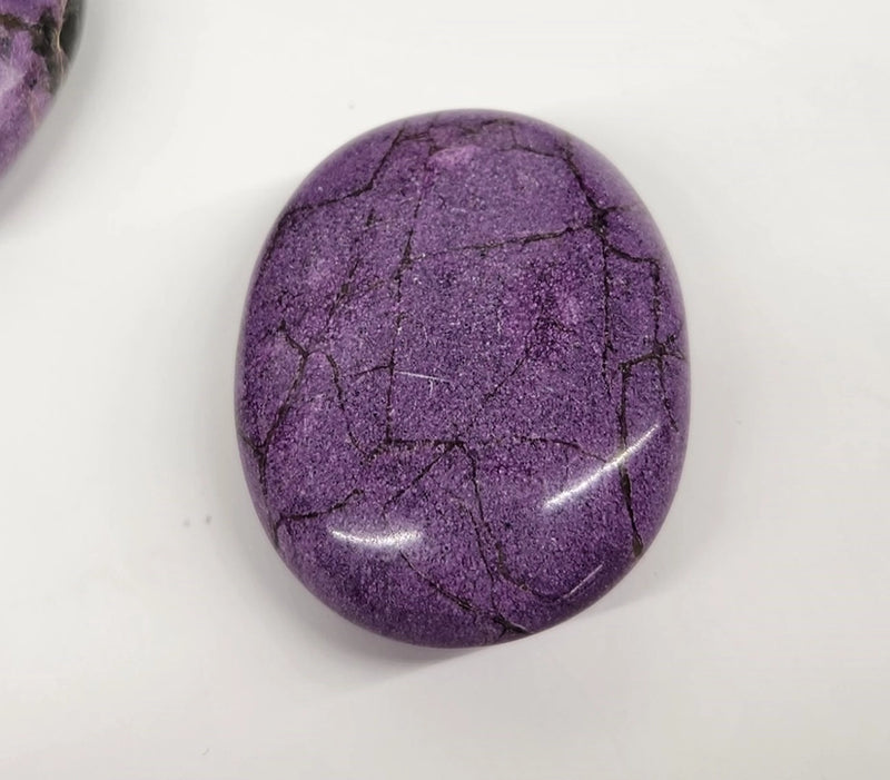 Stichtite Palm Stone, calm safety strength talisman FB3078 💜