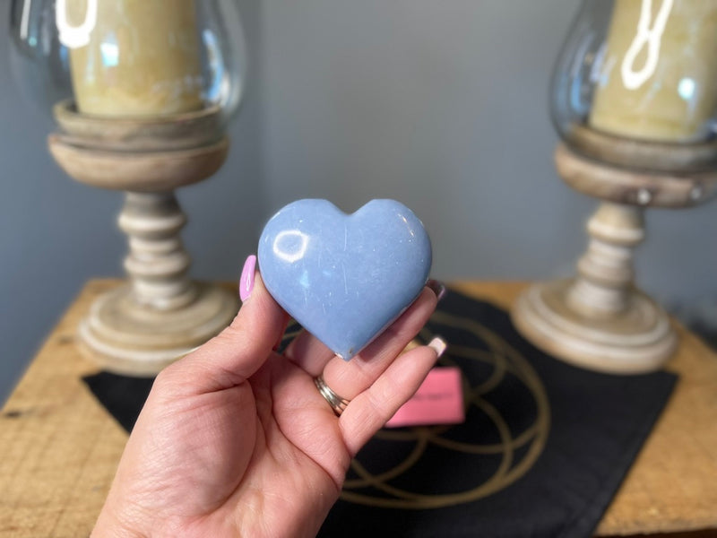 Large Angelite 💙Heart💙 from Peru FB1403