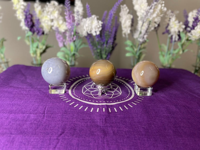 Agate Geode Drusy Spheres for strength, courage, protection, healing FB2110 🔮