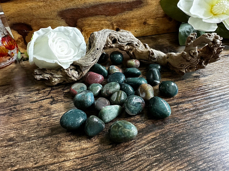 Tumbled Bloodstone - Safe Travel, Abundance, Prosperity