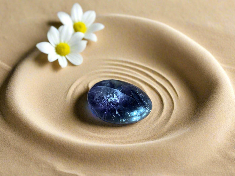 Tumbled Black Amethyst grounding, calming, stability