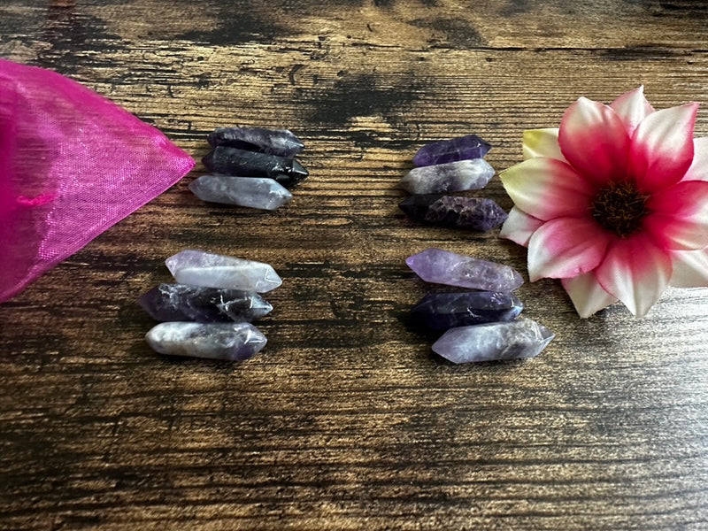 Amethyst Chevron Mini Double Terminated Points from Brazil FB2364