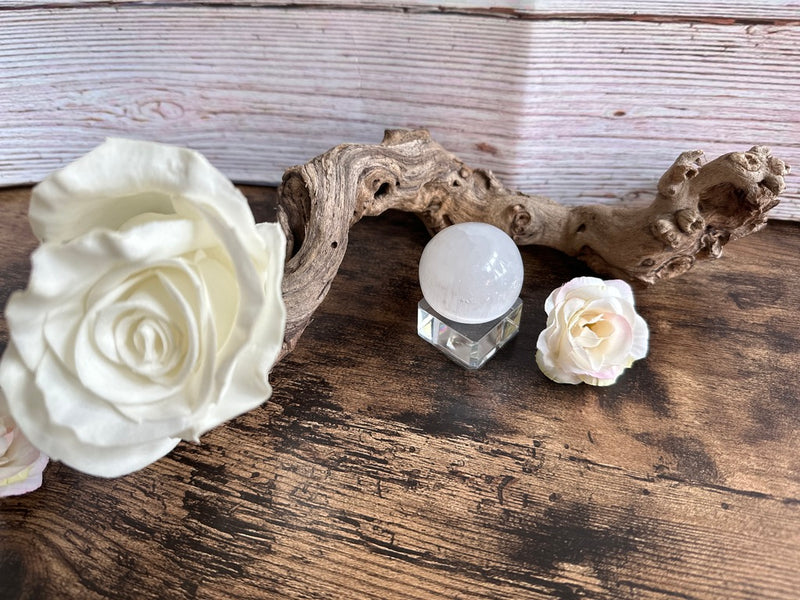 Selenite Spheres from Morocco, beautiful and crisp energy FB1869