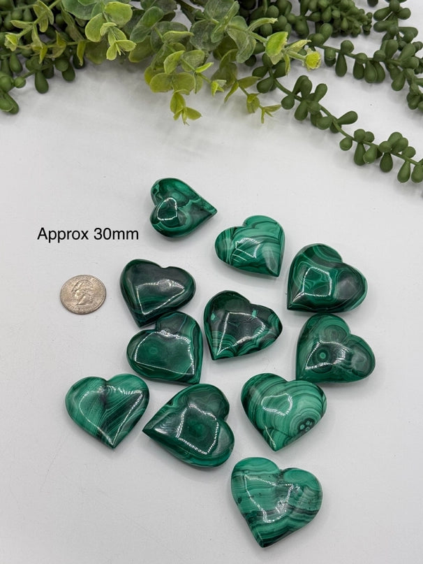 Malachite Larger Pocket Heart FB1008 🍃