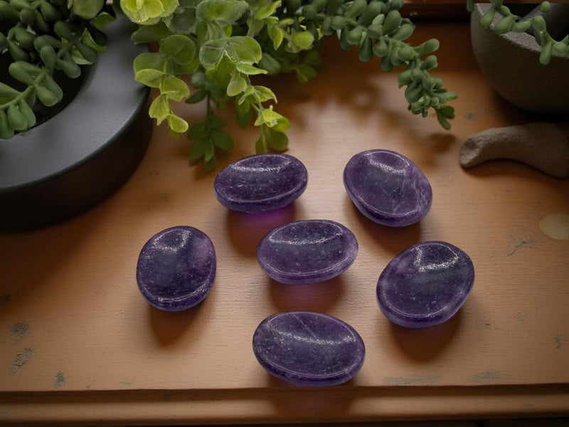 Lepidolite Agate Worry Stones FB3036 💛
