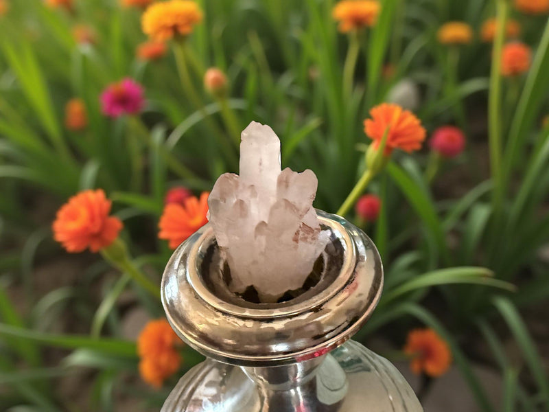 Scepter Quartz with Pink Hematite, Natural Points, for Healing & Manifestation FB2176 🦚