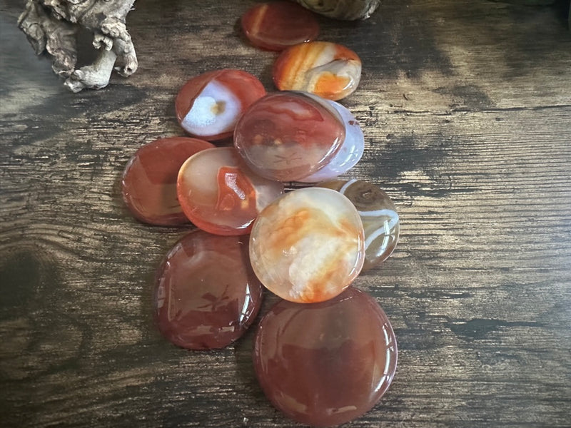 Carnelian Pocket Stone for personal power, vitality, and passion FB1489