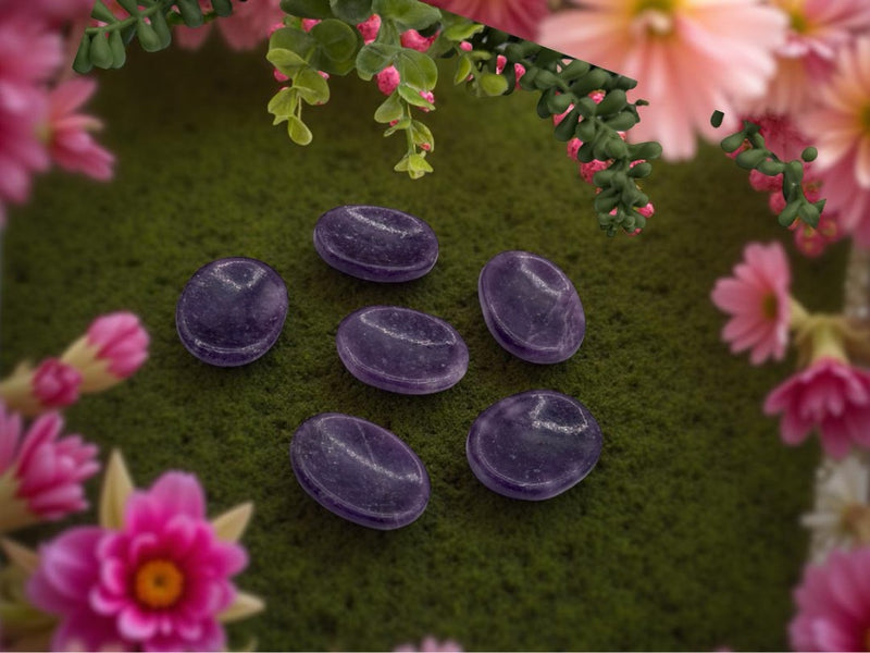 Lepidolite Agate Worry Stones FB3036 💛