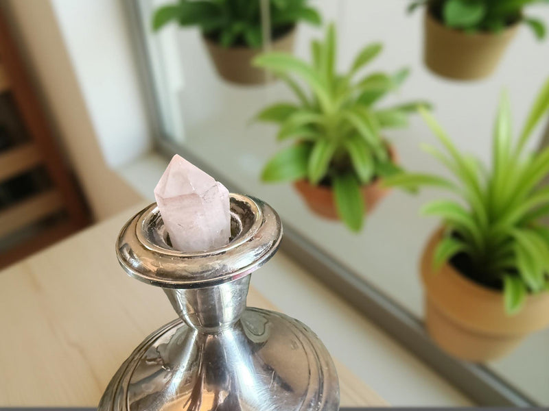 Scepter Quartz with Pink Hematite, Natural Points, for Healing & Manifestation FB2176 🦚