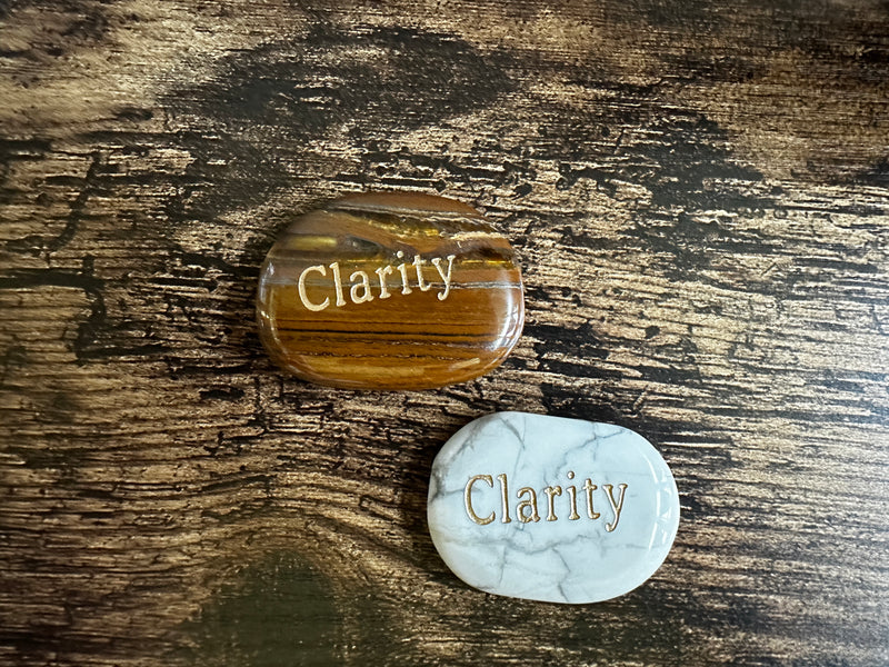 CLARITY Wordstone Totem / Spirit Stone Engraved on Assorted Gemstones