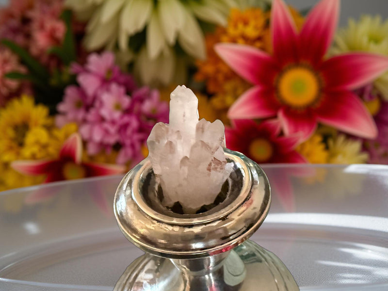 Scepter Quartz with Pink Hematite, Natural Points, for Healing & Manifestation FB2176 🦚
