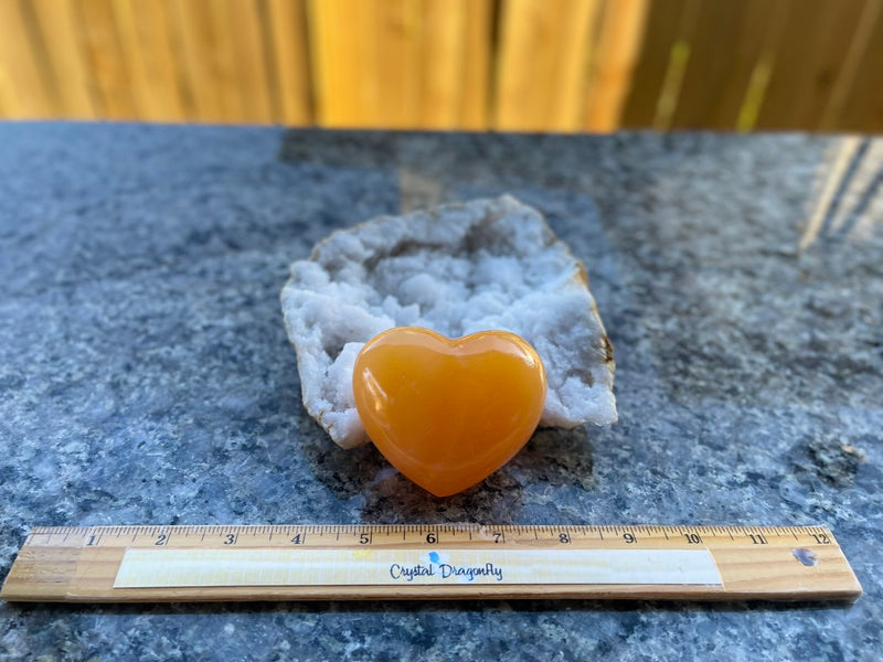 Orange Calcite Heart for joy and balancing the emotions FB1393