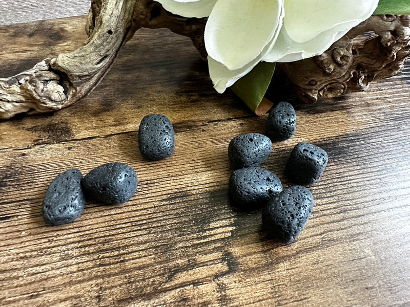 Tumbled Lava Stone for grounding, stability, calm