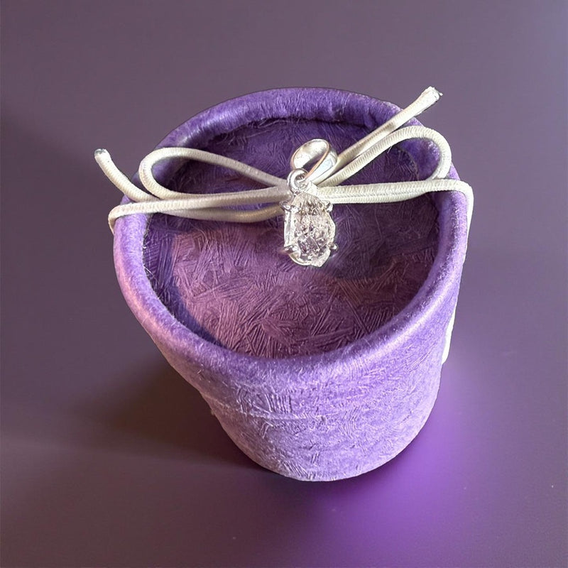 Herkimer Diamond Sterling Silver Pendant, The Stone of Attunement, Gift Box FB1815 💫